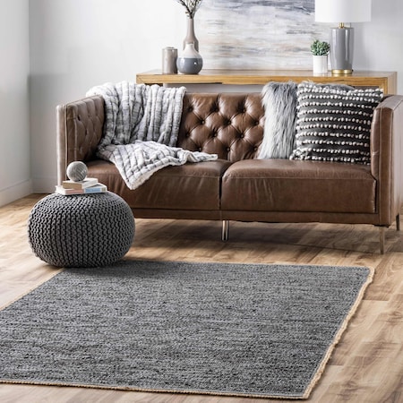 Nuloom Sabby Hand Woven Leather Flatweave Area Rug 3ft x 5ft SEKO01A-305